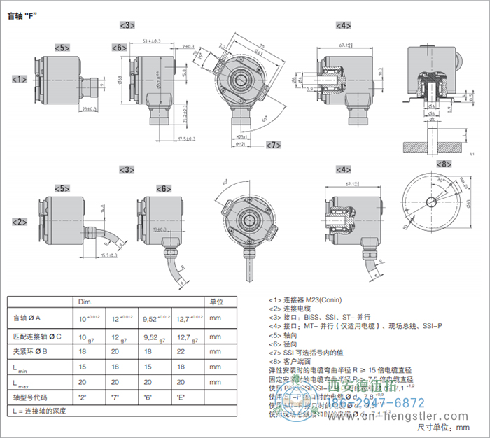 AC58-SSI-P標(biāo)準(zhǔn)光電絕對值型編碼器(盲軸F) 德國hengstler(亨士樂)編碼器