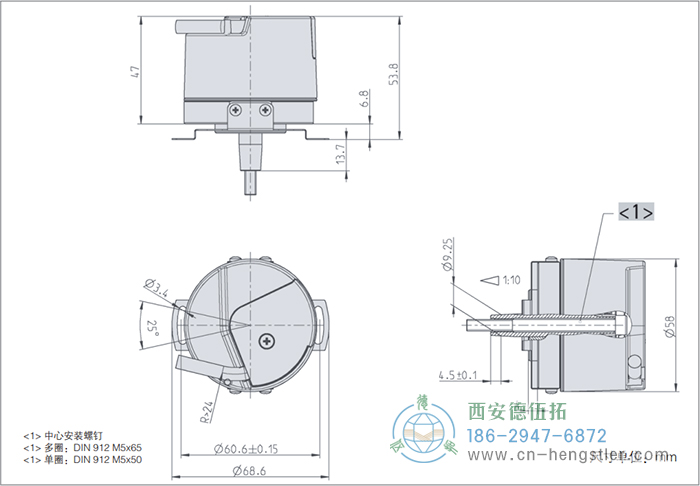 AD58電機(jī)反饋光電絕對值編碼器外形及安裝尺寸 德國hengstler(亨士樂)編碼器