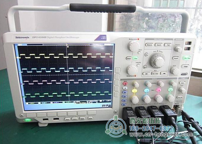 圖為用示波器來獲取亨士樂編碼器信號(hào)的照片
